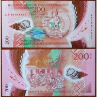 Банкнота 200 вату Вануату 2020 р полімер UNC