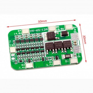 BMS 6S 15A 25.5В Контроллер заряда разряда Li-ion батарей с балансировкой