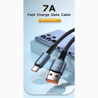 Кабель супершвидкоі, турбо зарядки ESSAGER USB Type-C 7A/100W