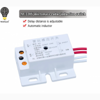 Микроволновый датчик движения, радар, видит через стены, 220 в