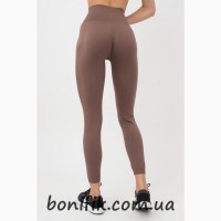 Чёрные бесшовные женские леггинсы из микрофибры (арт.Leggings model 2)